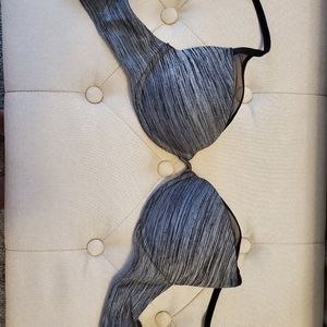 Grey and black bra